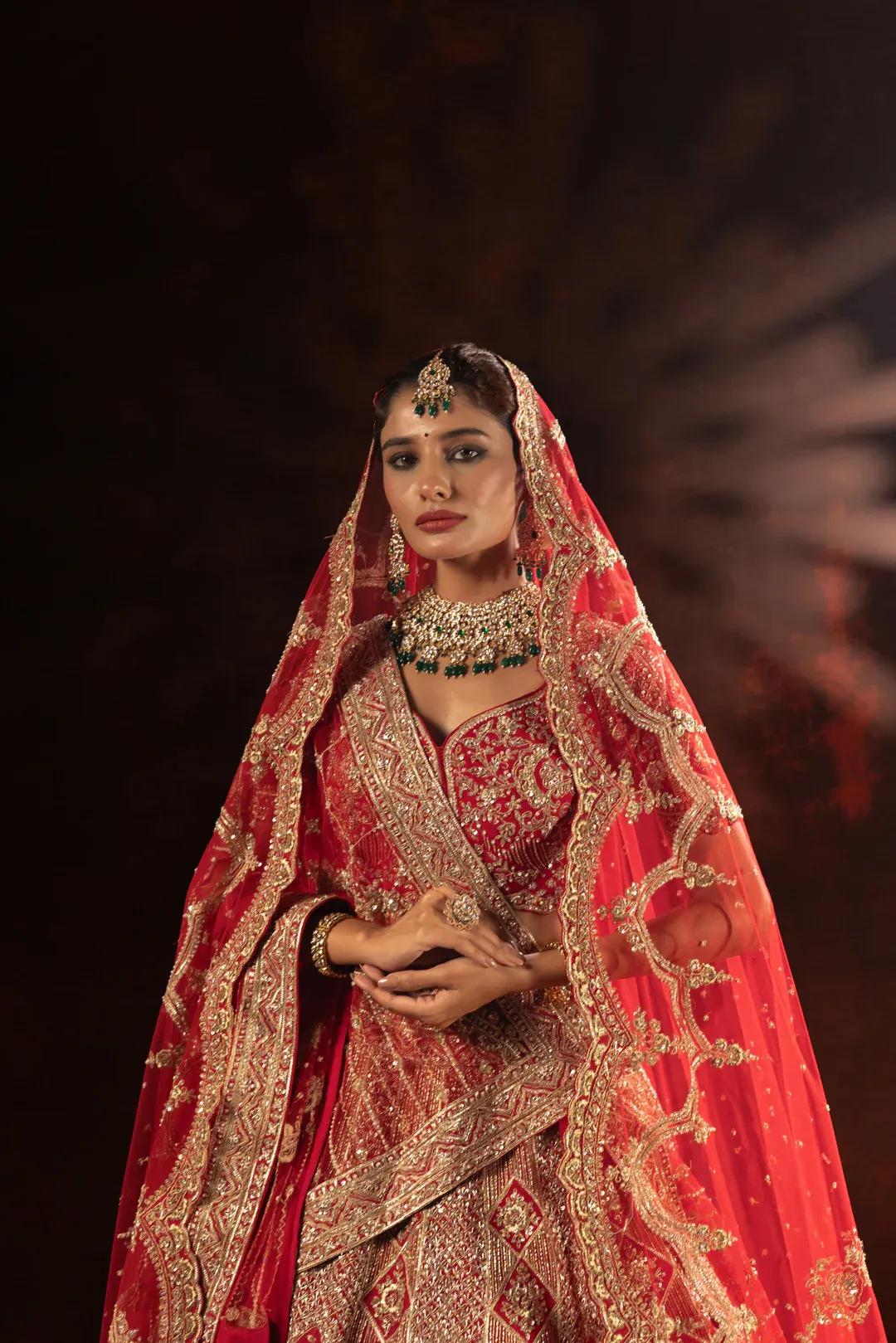 Crimson Royalty Bridal Lehenga