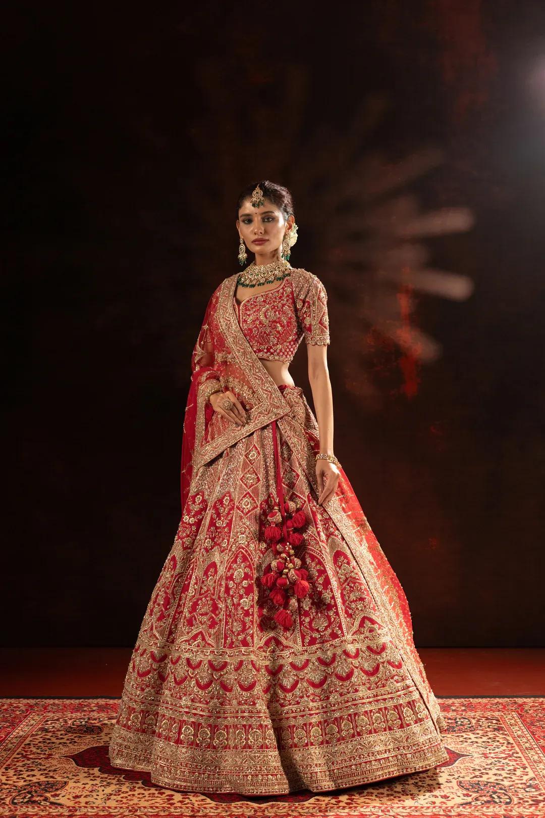 Crimson Royalty Bridal Lehenga
