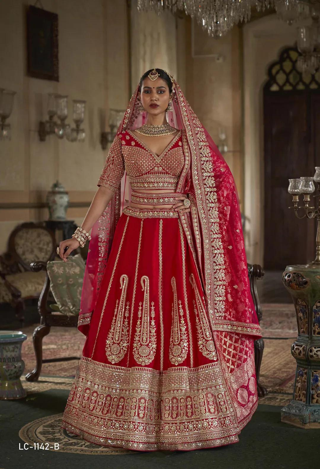 Crimson Royalty Bridal Lehenga