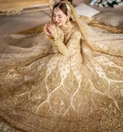 Golden Zari Heavy Bridal Lehenga