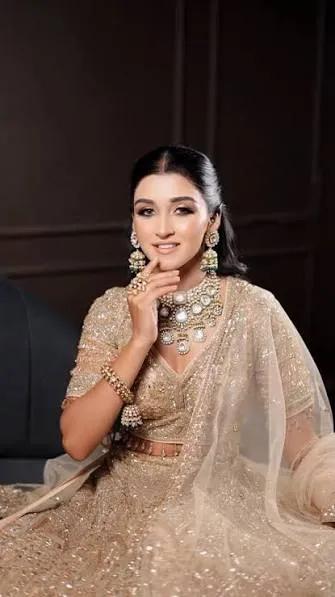 Golden Zari Heavy Bridal Lehenga