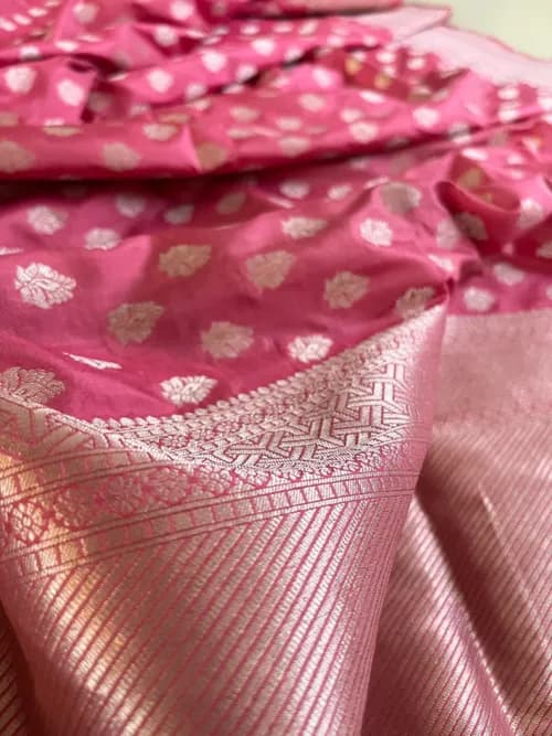 Himalayan Crimson Silk Banarasi Saree